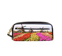 Astuccio Portapenne Flower Fields And Windmill Portapenne Astuccio Grande Capacità Astuccio Scuola Multifunzione Astuccio Portamatite Per Scuola Università Ragazzi