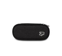 Astuccio portapenne glitterato round plus Shiny tech nero - Seven