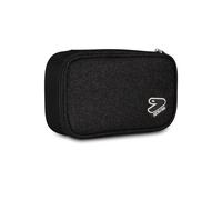 Astuccio portapenne grande glitterato round plus Shiny tech nero - Seven