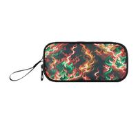 Astuccio portapenne in nylon nero e rosso con uccelli e fiori di capodanno astuccio portapenne ad alta capacità per ragazzi organizzatore di cancelleria per le donne delle scuole superiori