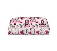 Astuccio portapenne in pelle con stampa di paesaggio urbano Parigi Torre Eiffel Francia elegante e pratico per studenti perfetto per ufficio scuola, Oro, Taglia unica, Astuccio per trucchi