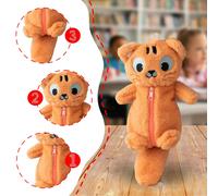Astuccio portapenne in peluche con portapenne e pennarelli, astuccio per il