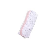 Astuccio portapenne in poliestere ad alta capacità con fiocco, organizer per penne, organizer da viaggio per cosmetici, per studenti, diario e accessori, bianco, Bellezza di massa