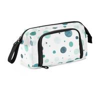 Astuccio portapenne in stile bohémien con pois cielo, grande capacità, organizer multifunzione, con scomparti per infermieri, forniture scolastiche preppy