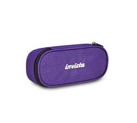 Invicta Portapenne Scuola Lip Shine, Viola, Effetto brillantini, Shiny, Organizer interno con passanti elastici portapenne, Taschino interno con zip, Accessori Scuola, Medie e superiori, Ragazza