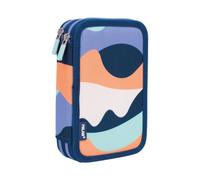 Astuccio portapenne Milan The Fun a 2 livelli con 2 gomme temperino matita penna a capsula righello 12 matite colorate e 18 pennarelli