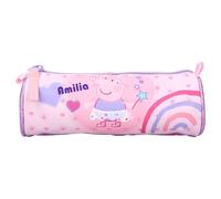 Astuccio portapenne Peppa Pig rosa ragazza - Personalizzato con nome - Astuccio per scuola e casa, Peppa Pig - Rosa, ca. 20 x 9,5 x 9,5 cm, Astuccio per la scuola