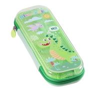 Astuccio portapenne per bambini, portatile, grande capacità, con dinosauro, portapenne, astuccio per la scuola, astuccio per ragazzi