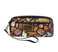 Astuccio portapenne per oggetti scolastici, astuccio in pelle PU con cerniera, per ragazzi e ragazze, forniture per la scuola e l'ufficio