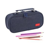Astuccio portapenne per scuola superiore, accessorio da scrivania | Grande astuccio portatile per matite e penne, per biblioteca, viaggi, artigianato, trucco, scrivania, studio