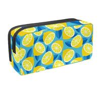 Astuccio portapenne per studenti, cancelleria per adolescenti, ragazzi e ragazze, forniture per ufficio scolastico - Trendy Bright Citrus Summer Background vettoriale, Multi, 2.3x8.2x3.9in/6x21x10cm,