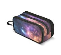 Astuccio portapenne portapenne con cerniera per pennelli da trucco, astuccio per cosmetici, scuola, ufficio, lavoro, viaggi, Lyrion Nebulosa