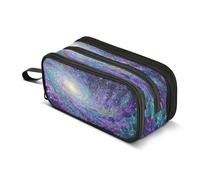 Astuccio portapenne portapenne con cerniera per pennelli da trucco, astuccio per cosmetici, scuola, ufficio, lavoro, viaggi, cosmica nebulosa