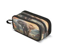 Astuccio portapenne portapenne con cerniera per pennelli da trucco astuccio per scuola ufficio lavoro viaggi Majestic Elephant