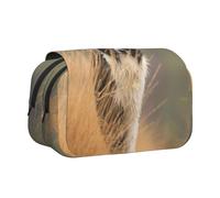 Astuccio portapenne portatile a doppio strato con motivo Border Collie Lawn Pets, colore: Nero e Bianco