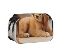 Astuccio portapenne portatile a doppio strato per animali domestici, per cuccioli di Cocker Spaniel, cani di piccola taglia