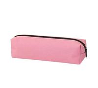 Astuccio portapenne portatile in tinta unita da 2 pezzi, materiale scolastico, astuccio resistente all'usura, astuccio for scrittura Oxford, di grande capacità, for studenti Per Scuola Ufficio(Pink)