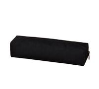 Astuccio portapenne portatile in tinta unita da 2 pezzi, materiale scolastico, astuccio resistente all'usura, astuccio for scrittura Oxford, di grande capacità, for studenti Per Scuola Ufficio(Black)
