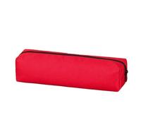 Astuccio portapenne portatile in tinta unita da 2 pezzi, materiale scolastico, astuccio resistente all'usura, astuccio for scrittura Oxford, di grande capacità, for studenti Per Scuola Ufficio(Red)