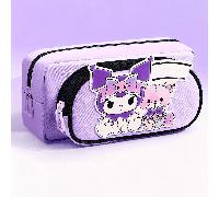 Astuccio portapenne Sanrio Kuromi - Edizione Lavanda, grazioso e compatto portapenne con chiusura a zip, ideale per la scuola, l'ufficio o i viaggi, regalo perfetto per appassionati di anime e collezi