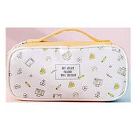 Astuccio Portapenne Scuola Elementare Media Unicorno Bambina Ragazza Maschio Grande Studenti di Cancelleria Pencil Case Pouch Portatile per Forniture Ufficio Scuola Con Cerniera (Giallo)