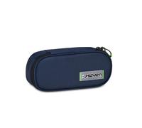 Seven Portapenne Scuola Round Plus FREETHINK, Blu, Tinta unita, Taschino interno con zip, Passanti elastici portapenne, Accessori Zaino, Scuola media e superiore, Bambini, Ragazzi