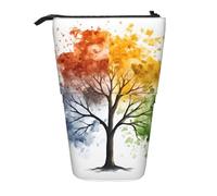 Astuccio portapenne telescopico con albero in piedi per quattro stagioni, astuccio telescopico per matite, cosmetici, cancelleria, organizer per scuola, ufficio, viaggi