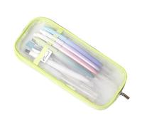 Astuccio portapenne trasparente con cerniera, astuccio per matite da esame, borsa da viaggio per cosmetici, per studenti, adulti, adolescenti, bambini (verde)