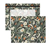 Astuccio portatile tascabile per lettere formato A4, confezione da 2 pezzi, per insegnanti, studenti, insegnanti, forniture William Morris Wild Floral