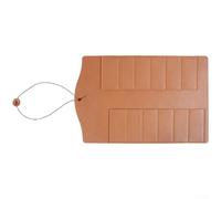 Astuccio Portautensili Roll-Up PU 38.5x25cm All'Acqua | Design pieghevole roll-up multi-scomparto per fascia elastica chiusura protezione strumenti esterni colore marrone