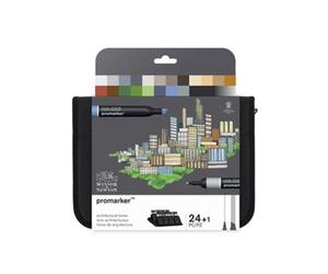 Astuccio Promarker Pezzi 24 In Tessuto Set Architettura