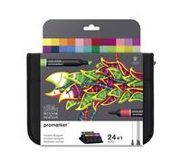 Astuccio Promarker Pezzi 24 In Tessuto Set Student