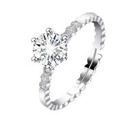 Astuccio Pulitore Gioielli Gold Plated Round Cut Engagement Promise Rings Anniversary Wedding Bands(Silver One Size) Perle Anelli Anelli, Taglia unica, Metallo, Nessuna pietra preziosa