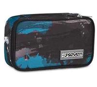 Seven Astuccio Scuola Quick Case, Blu, Freethink Boy, Portapenne Completo Di Penne, Matite, Colori, Accessori Zaino, Elementari, Medie, Bambino Ragazzo