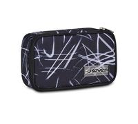 Seven Astuccio Scuola Quick Case FREETHINK, Nero, Portapenne Rettangolare Attrezzato, Spazioso, 45 pezzi, Completo di matite, Penne e colori, Scuola elementare e media, Bambini, Ragazzi, Tempo libero