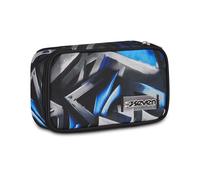 Seven Astuccio Scuola Quick Case FREETHINK, Blu, Portapenne Rettangolare Attrezzato, Spazioso, 45 pezzi, Completo di matite, Penne e colori, Scuola elementare e media, Bambini, Ragazzi, Tempo libero