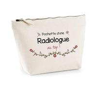 Astuccio Radiologo Top | Idea Regalo Collega Lavoro Pensionato Sacchetto Trucco Toilette, beige, Astuccio da toilette