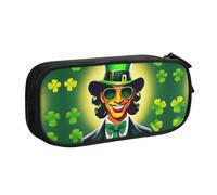 Astuccio resistente a doppio strato con cerniera Happy St Patrick's Day stampa astuccio per bambini astuccio per forniture per ufficio.
