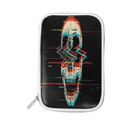 Astuccio retrò Day Ot The Dead con teschio urlante, astuccio per matite Halloween gotico con cerniera astuccio da viaggio organizer per cosmetici per scuola ragazze ragazzi, Multi, Size:9(L)x5.5(W)