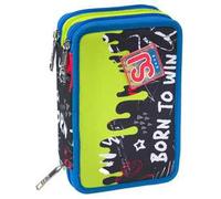 Astuccio rettangolare 3 Zip Sj Gang. Born To Fun, born to win