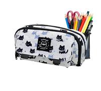 Astuccio robusto - Astuccio per matite con gattino delle nevi, astuccio grande capacità, astuccio multifunzionale, elegante accessorio per diario con chiusura a zip, robusto astuccio per la scuola,