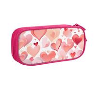 Astuccio rosa con cuore innamorato per ragazzi e ragazze San Valentino grande portapenne da scrivania organizer per cancelleria astuccio per scuola ufficio borsa per trucco con cerniera, Blu