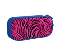 Astuccio rosa con stampa zebrata per ragazzi e ragazze astuccio grande portapenne da scrivania cancelleria organizer per scuola ufficio borsa per trucco con cerniera, rosa, 21x5x10.5cm, Astuccio per