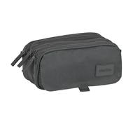 safta - Astuccio Triple Big, Astuccio per bambini, ideale per bambini in età scolare, comodo e versatile, qualità e resistenza, 21,5 x 8 x 10 cm, colore grigio, grigio, Estándar, Casual