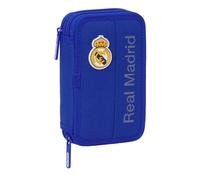 Real Madrid, astuccio da scuola per bambini, con 29 oggetti inclusi, ideale per bambini dai 5 ai 14 anni, comodo e versatile, qualità e resistenza, 12,5 x 4 x 19,5 cm