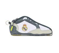 safta Real Madrid Attrezzatura 25/26 - Astuccio per scarpe da scuola, astuccio per bambini, ideale per bambini in età scolastica, comodo e versatile, qualità e resistenza, 24 x 2 x 10 cm, bianco, M