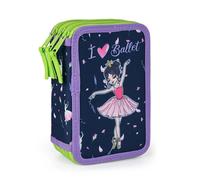 Astuccio scolastico a tre scomparti ballerina senza contenuto