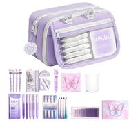 Astuccio scolastico completo - Astuccio scolastico completo | Borsa carina ad alta capacità con penne, evidenziatori, regole e, forniture scolastiche per ufficio classe viaggio G