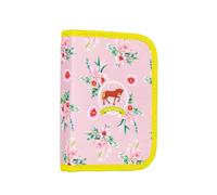 Astuccio scolastico con motivo cavallo - completo, a un solo scomparto, con 2 alette
