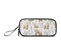 Astuccio scolastico di grande capacità da donna carino borsa per matite preppy forniture scolastiche con manico estetico orsi